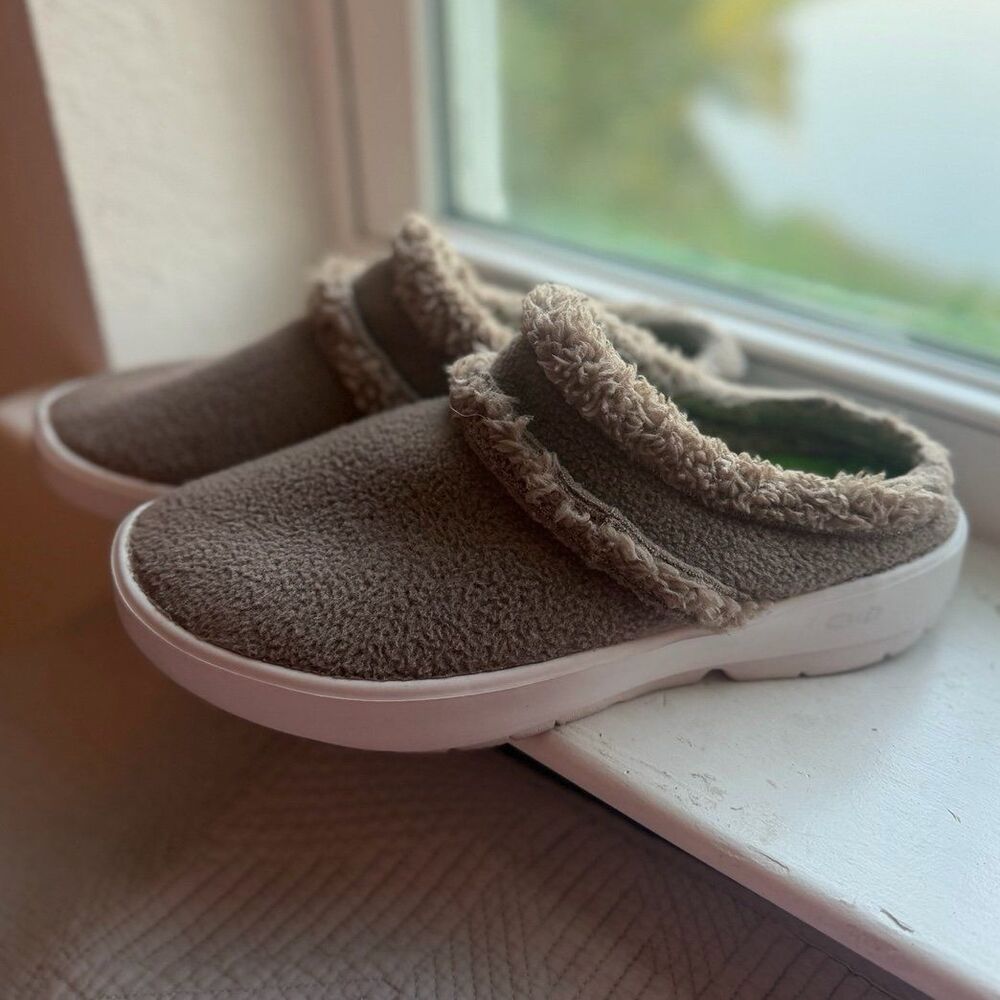 OOFOS OOcozie Women’s Recovery Slip on Mules in Chocolate Size 8.5